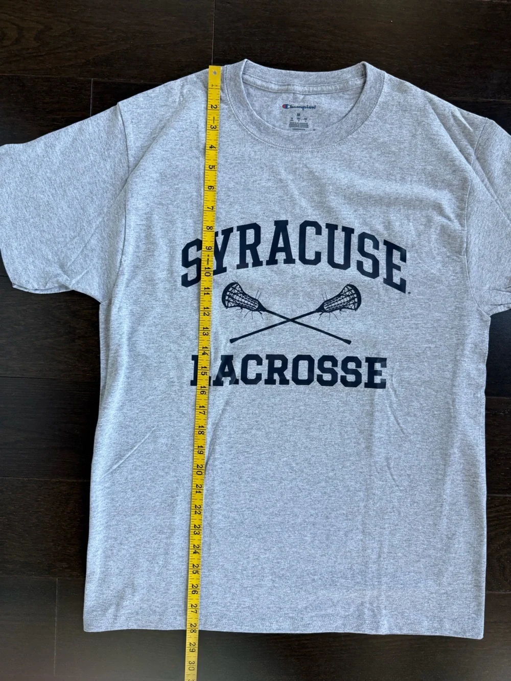 Champion Men’s Heather Gray Syracuse Lacrosse Short-Sleeve Tee - Picture 5 of 8
